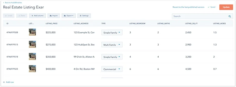 HubSpot CMS - HubDB relational database