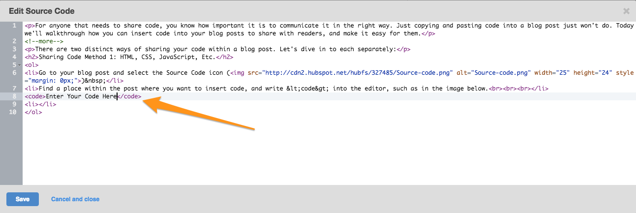 How To Insert Source Code Into Your HubSpot Blog Post