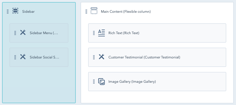 Design manager screenshot with sidebar group selected